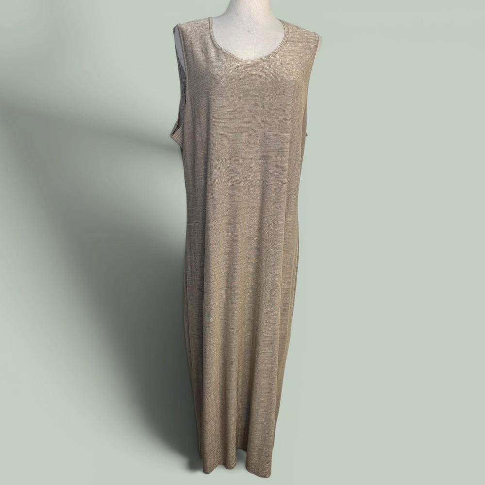 Plus Size 2X Gold Champagne Maxi Dress Whimsigoth Ashley Stewart
